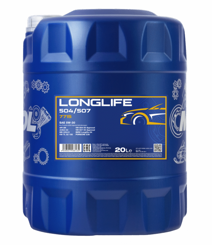 MANNOL MN7715-20 LONG LIFE 504/507 5W30 (20 LTS) - Imagem 1