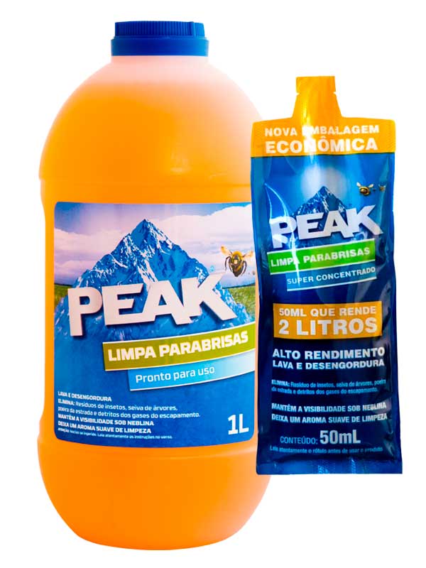 e9a7a2eaef80dd30ea7eabffba82731a.jpeg PEAK Limpa Para-brisas concentrado 24X100ML - Imagem 1