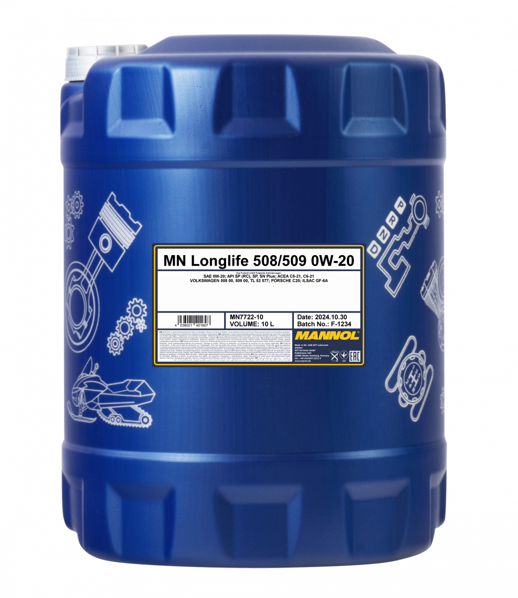 75ed929607c821c78ef77cc79e432753-1.png MANNOL MN7722-10 LONG LIFE 508/509 0W20 (10 LTS) - Imagem 1