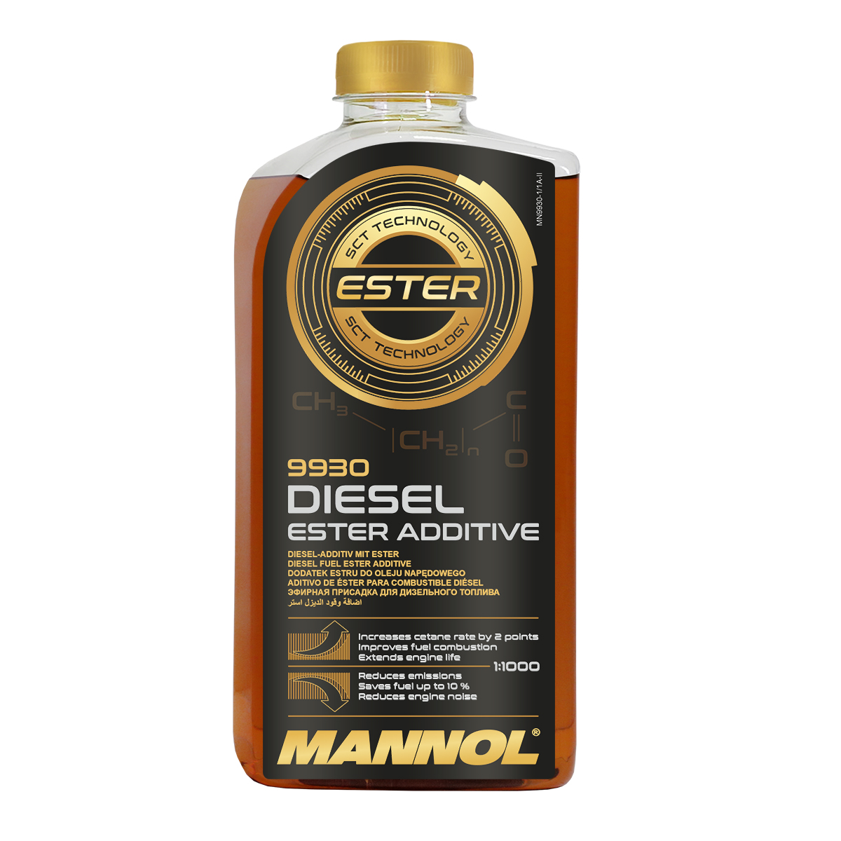 94ac1df65a63bc913c9c6f1a5881a5cc.jpg MANNOL MN9930-1 DIESEL ESTER ADDITIVE ESTABILIZADOR 1 litro - Imagem 1