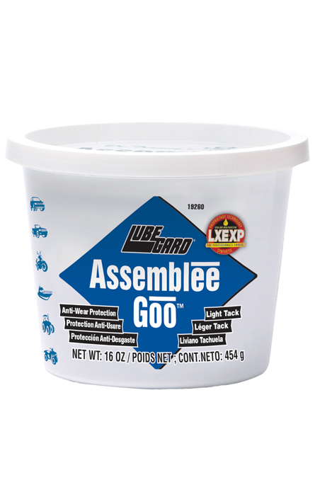 f308f4777d81563dd4bb452d1bfa2d4f-1.jpg LUBEGARD ASSEMBLE GOO BLUE Lubrificante para montagem de transmissão e motor - Imagem 1
