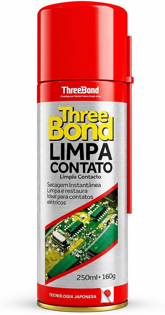 dd2a974bbdd68c5a8d711c8535a0c186.jpg THREE BOND LIMPA CONTATO / 250 ML - Imagem 1