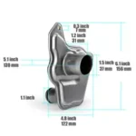 FILTRO DE TRANSMISSÃO JF016E, JF017E, RE0F10D, RE0F10E, 2015-2017, NISSAN TUBO LONGO OEM 3172829X0D - Imagem 3